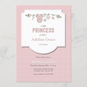 Invitation Une Petite Princesse est ici Rencontre et salutati