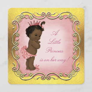 Invitation Une petite princesse est sur son chemin Baby showe