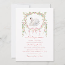 Une Petite Princesse Fille de Cygne Baby Shower