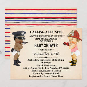 Invitation Une petite recrue en route Baby Shower