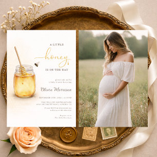 Invitation Une petite ruche sur le chemin de la photo Baby Sh