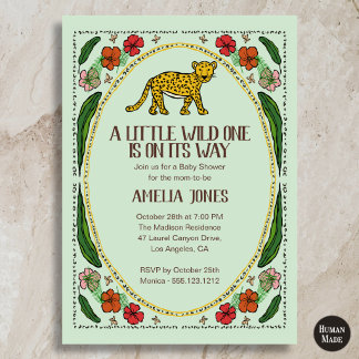 Invitation Une petite sauvageonne Fête de naissance de bébé j
