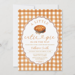 Invitation Une petite tarte à la croûte est en route Baby sho