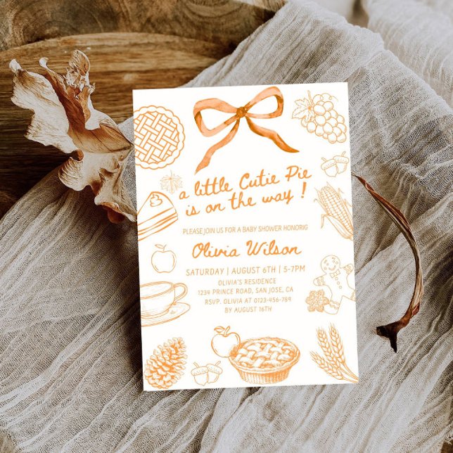 Invitation Une petite tarte à la croûte est sur le chemin Bab (Créateur téléchargé)