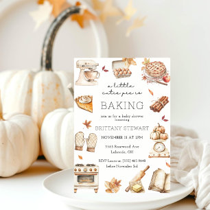 Invitation Une Petite Tarte Cutie Est De Cuire Baby shower D'