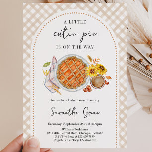 Invitation Une petite tarte mignonne arrive Baby Shower
