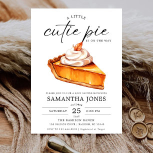 Invitation Une petite tarte mignonne Fête prénatale automnale