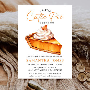 Invitation Une petite tarte mignonne Fête prénatale automnale