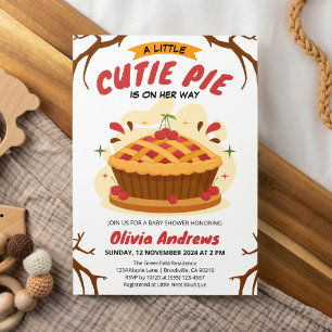 Invitation Une petite tarte mignonne Fête prénatale pour bébé
