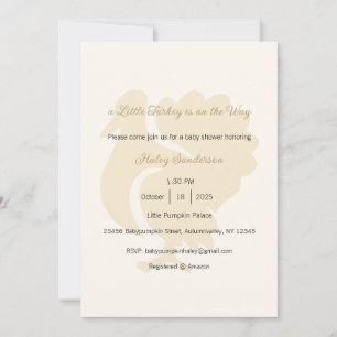 Invitation Une petite Turquie est sur le chemin de l'invitati