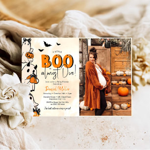 Invitation Une photo de Baby Shower Halloween Un Petit Boo