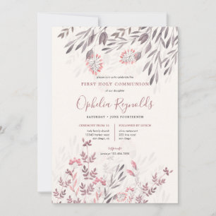 Invitation Une première communion sainte de la nuit d'été