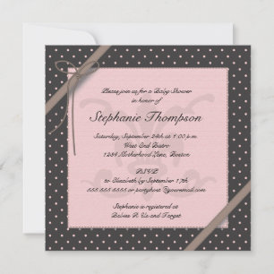 Invitation Une princesse sur le baby shower de point de polka