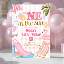 Une rayure rose au soleil Fête à la piscine Annive