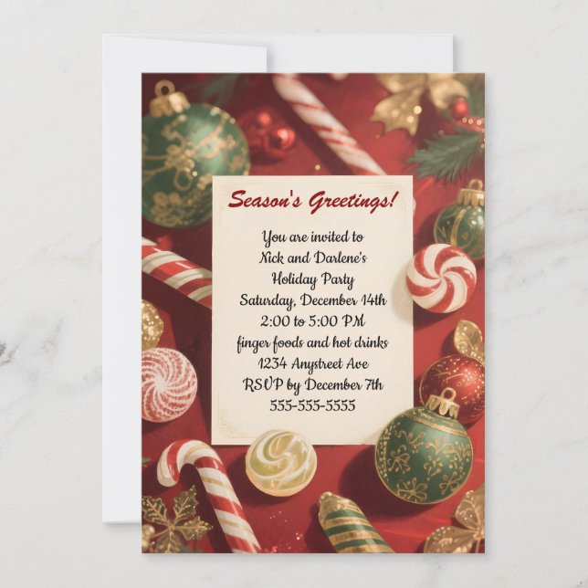 Invitation Une saison de soins fête de Noël (Devant)