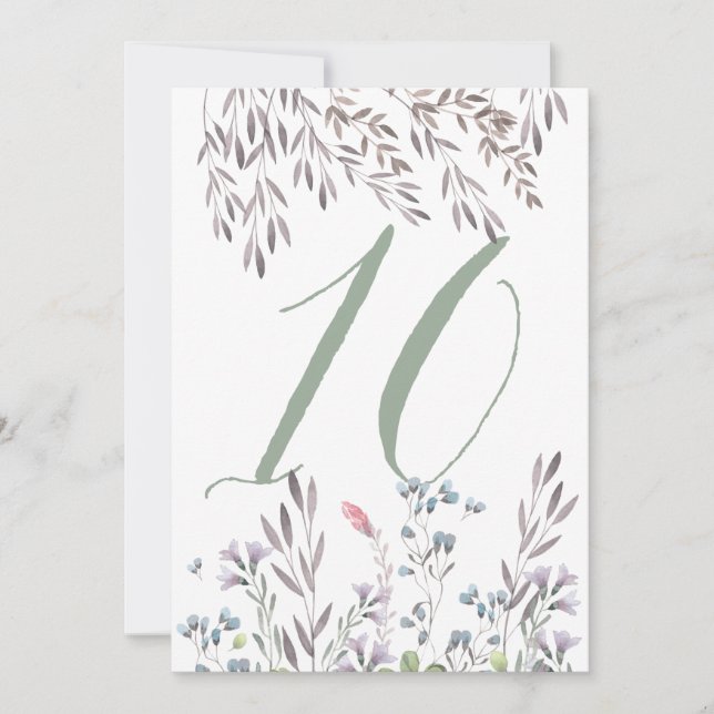 Invitation Une table de mariage aux fleurs sauvages n° 10 rec (Devant)