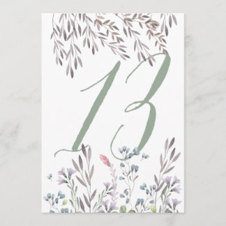 Invitation Une table de mariage aux fleurs sauvages No. 13 re