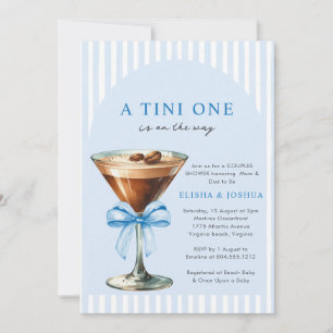 Invitation Une Tini One est en route Fête de Bébé Garçon Coup