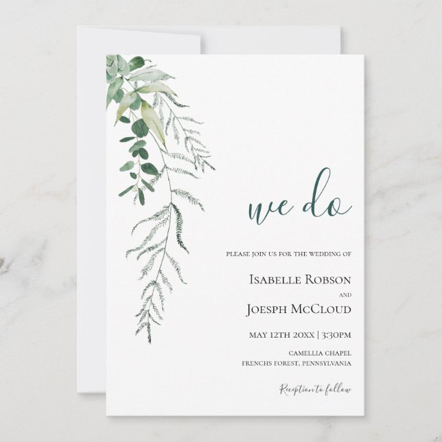 Invitation Une verdure succulente | Vert foncé Nous faisons M (Devant)