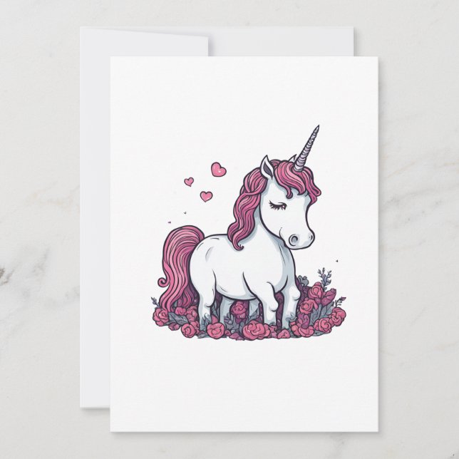 Invitation unicorn draw  (Devant)