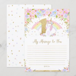 Invitation Unicorn Time Capsule Message To You Blank Cards