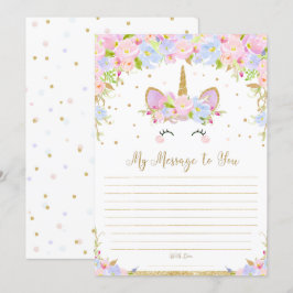 Invitation Unicorn Time Capsule Message To You Blank Cards