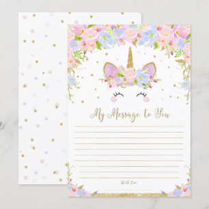 Invitation Unicorn Time Capsule Message To You Blank Cards
