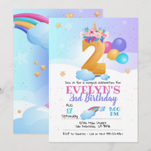 Invitation Unicorn, Unicorn 2e anniversaire