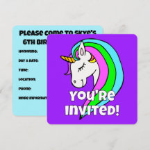 Unicorne arc-en-ciel personnalisée