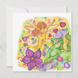 Invitation unicorne femme fairy célébrant la vie amour coeur