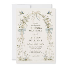 Union Temps Beige Vert Floral Oiseaux Fleur Mariag