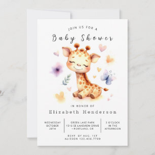 Invitation Unique Baby shower de Giraffe Imprimable