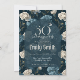 Invitation Unique Carnation Accent Surprise Birthday