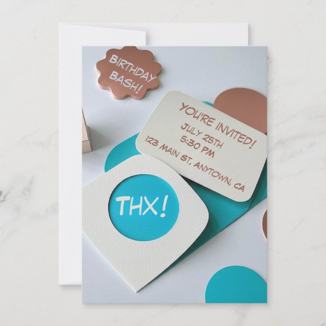 Invitation Unique et distinctif Conception d'invitation d'ann (Devant)