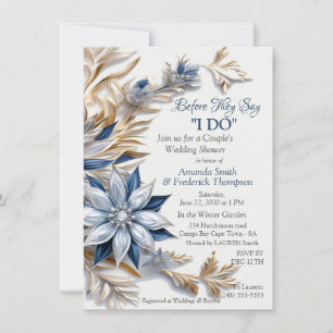 Invitation Unique Flocon de Neige Dessin Festif d'Hiver