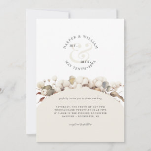 Invitation Unique monogrammed moderne mariage