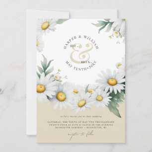 Invitation Unique monogrammed moderne mariage