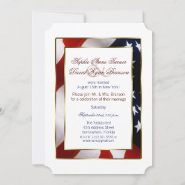Invitation Unique Patriotique Élégant États-Unis Drapeau Mari