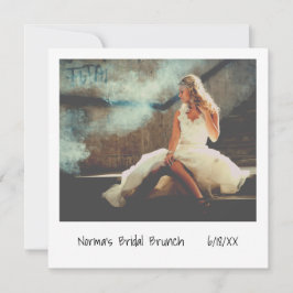 Invitation Unique Retro Instant Photo Bridal Brunch