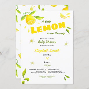 Invitation Unisex petit citron sur le chemin babyshower