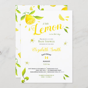 Invitation Unisex petit citron sur le chemin babyshower