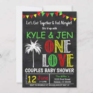 Invitation Unissons-nous, un Baby shower amoureux des couples
