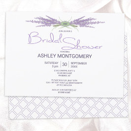 Invitation Unités de fleurs de lavande de Fête des mariées mi