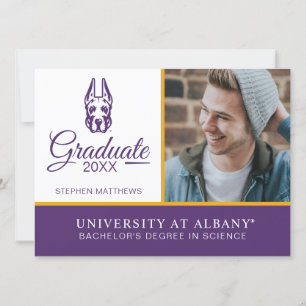 Invitation Université d'Albany Chef de la mascotte Great Dane