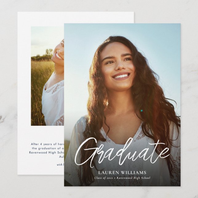 Invitation Université d'Auburn | Futur diplômé d'Auburn (Devant / Derrière)