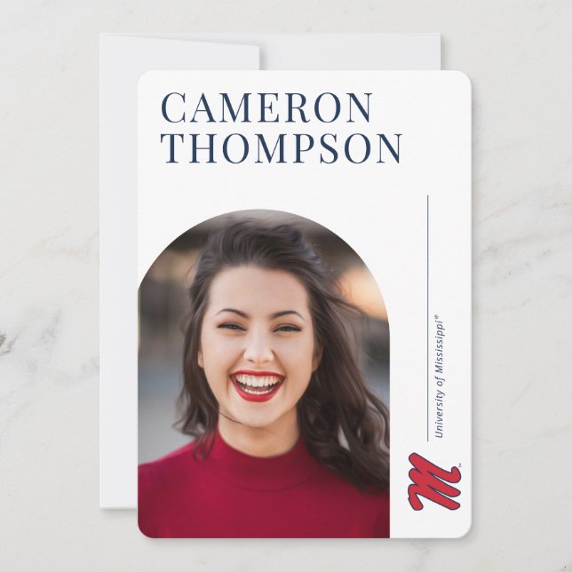 Invitation Université du Mississippi | Script M (Devant)