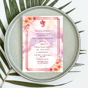 Invitation Upanayanam aka cérémonie hindou du fil sacré Janeu