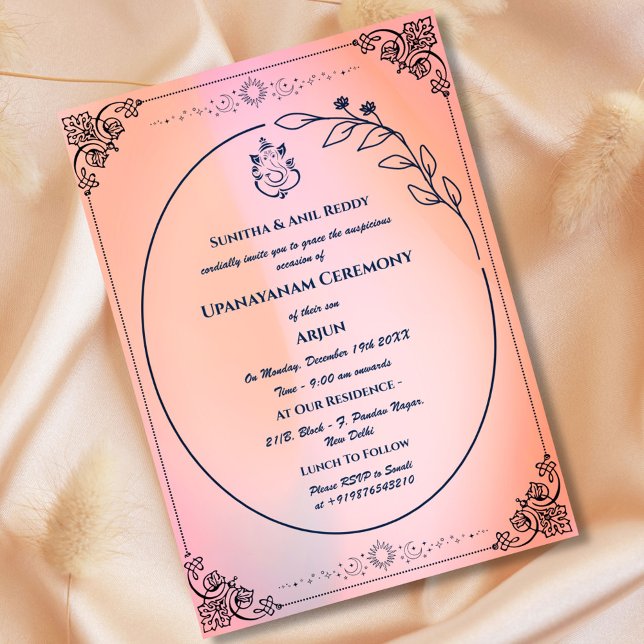 Invitation Upanayanam aka Hindu Holy Thread Janeu Cérémonie (Créateur téléchargé)