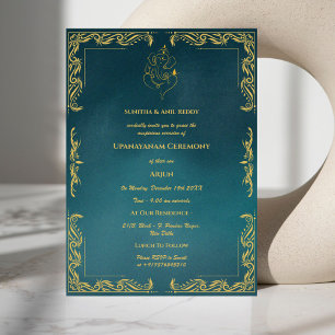 Invitation Upanayanam aka Hindu Holy Thread Janeu Cérémonie