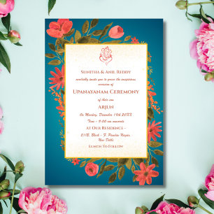 Invitation Upanayanam aka Hindu Holy Thread Janeu Cérémonie